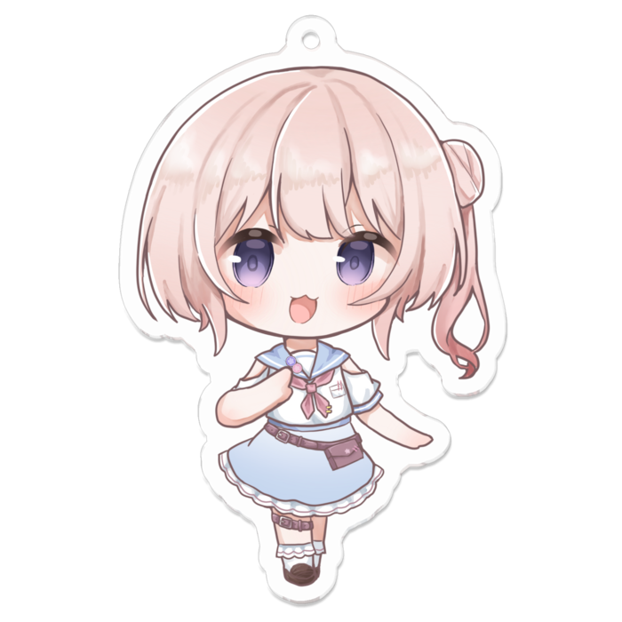 アクリルキーホルダー(夏服お団子サイドテール)- 70 x 70 (mm)(2)