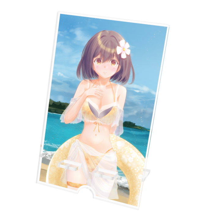 アクリルスマホスタンド - 100x160mm(ケーブル穴あり)