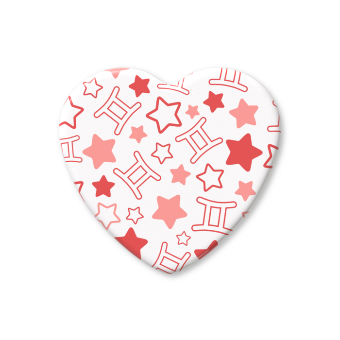 ハート缶バッジ - 57 × 52.5mm