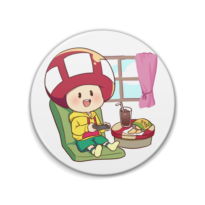 たちばな【ゲーム日和】缶バッジ 76mm