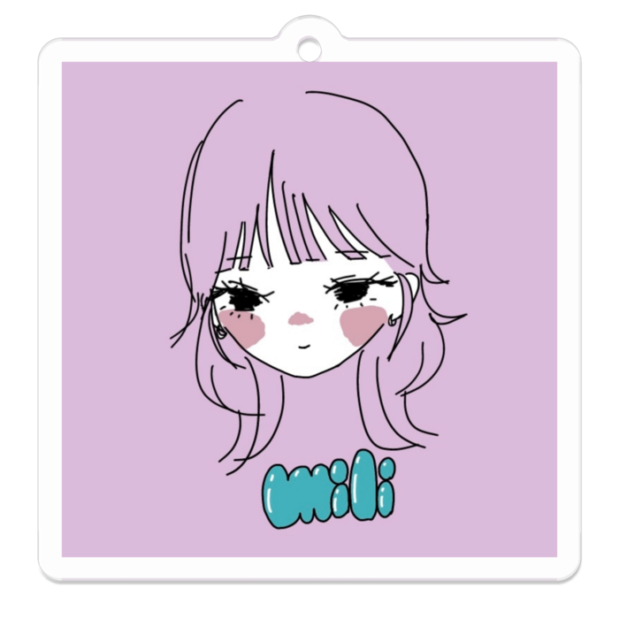 アクリルキーホルダー - 50 x 50 (mm)