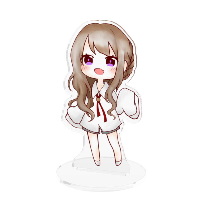 Yシャツのアクリルフィギュア - 100x100mm