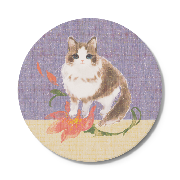 コースター紫 - 円形