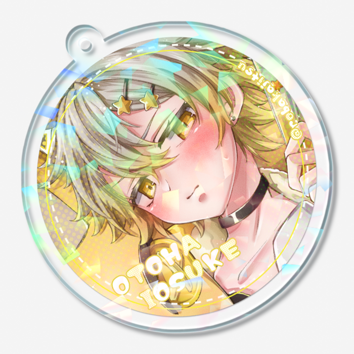 ホログラムアクリルキーホルダー - 50 × 50mm