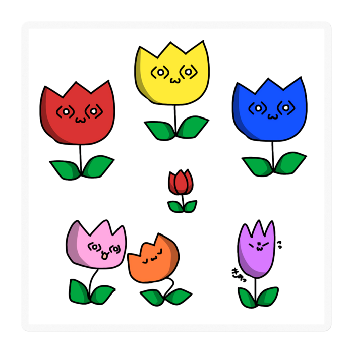 ステッカー - 100 x 100 (mm)