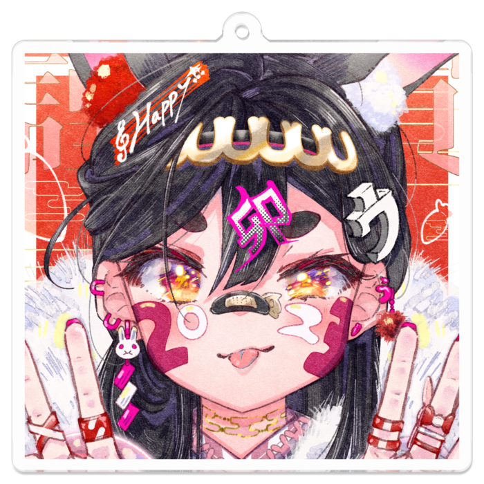 アクリルキーホルダー(コーティング) - 70 x 70 (mm)