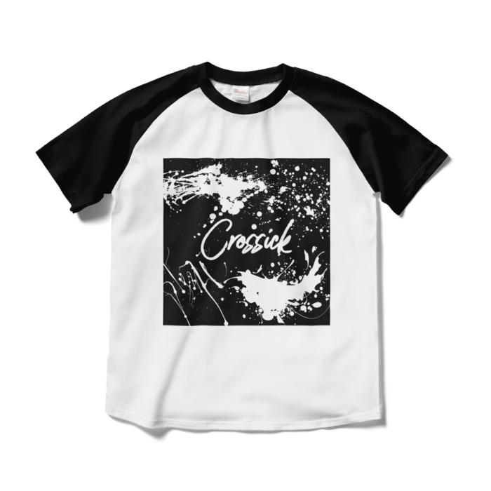 ラグランTシャツ - M - ホワイト×ブラック