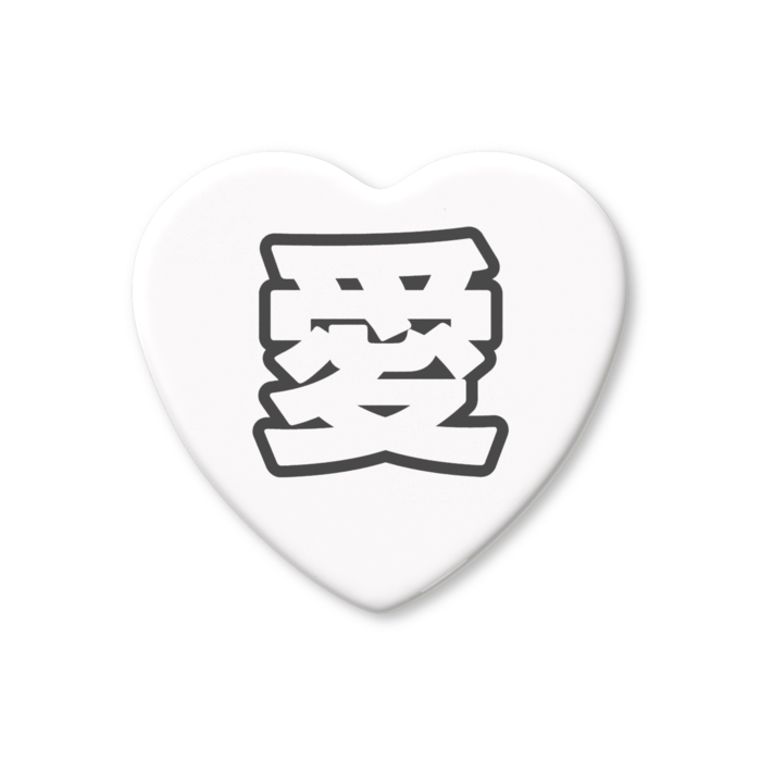 ハート缶バッジ - 57 × 52.5mm