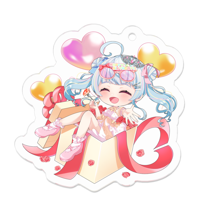 アクリルキーホルダー(コーティング) - 50 x 50 (mm)