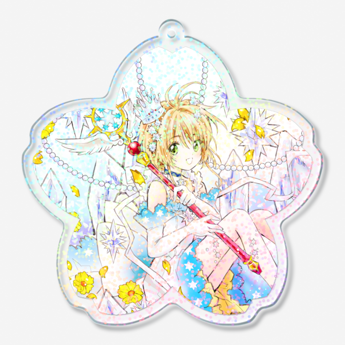 ホログラムアクリルキーホルダー - 70 × 70mm(CLEAR)