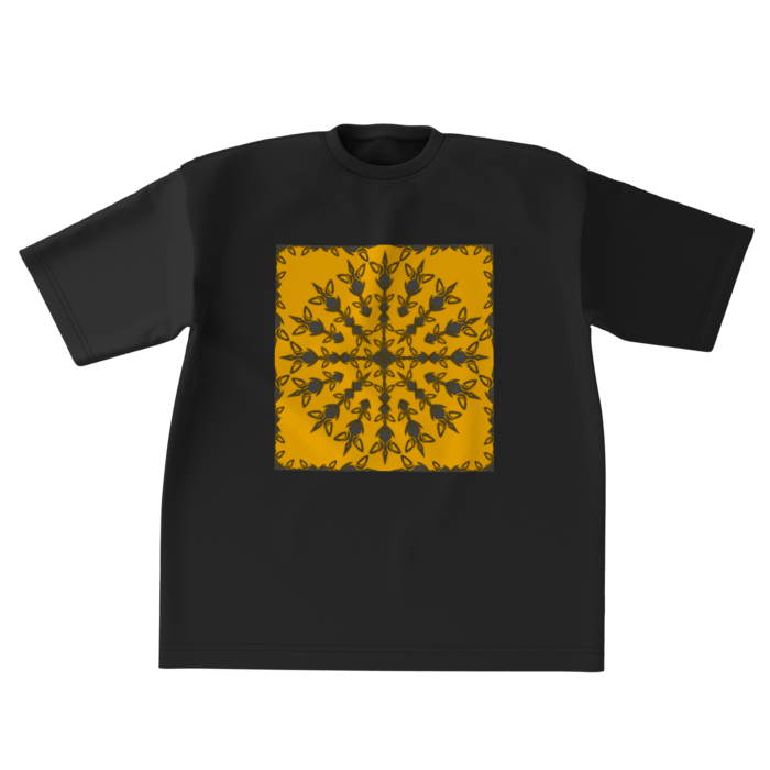 ビッグシルエットTシャツ - XL - 正面・黄