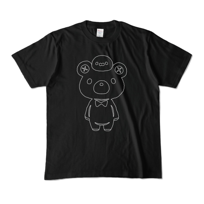 まんじゅうカラーTシャツ - M - ブラック (濃色)