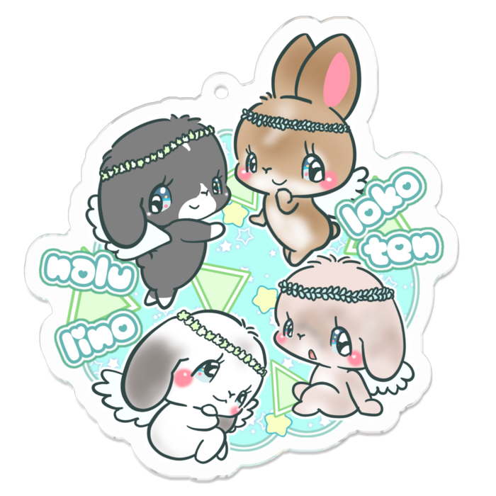 アクリルキーホルダー（コーティング） - 70 x 70 (mm)