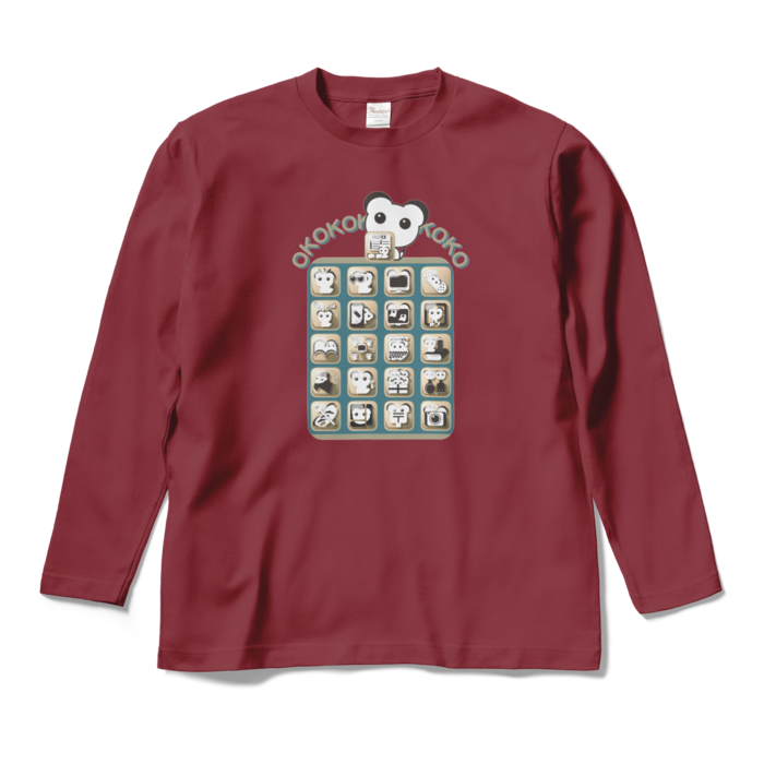 ロングスリーブTシャツ - M - バーガンディ