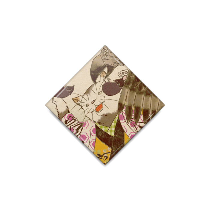 なす 缶バッジ - ひし形