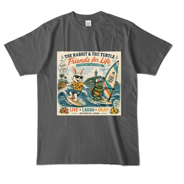 カラーTシャツ - L - チャコール (濃色)
