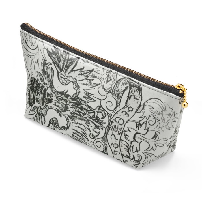 ポーチ - 長さ21.5cm / 高さ10cm - ブラック