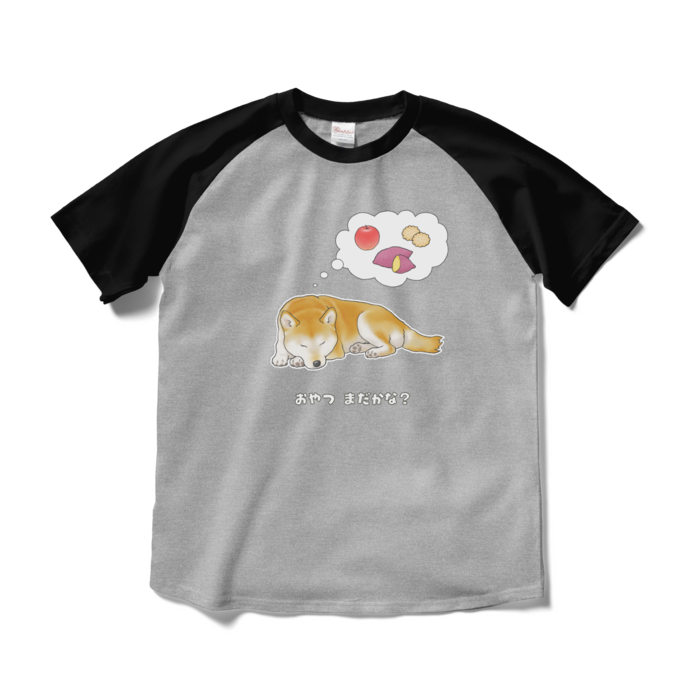 ラグランTシャツ - M - 杢グレー×ブラック / Size M, Heather Grey & Black