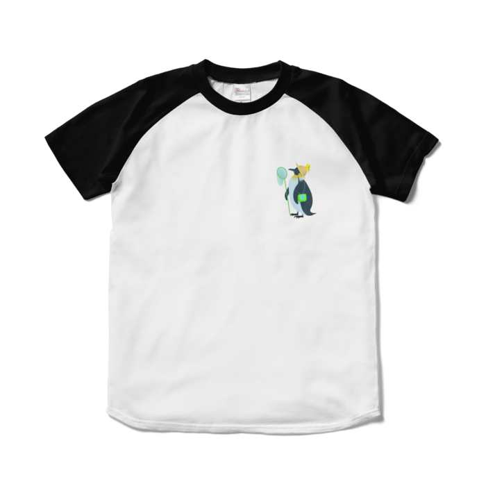 ラグランTシャツ - S - ホワイト×ブラック