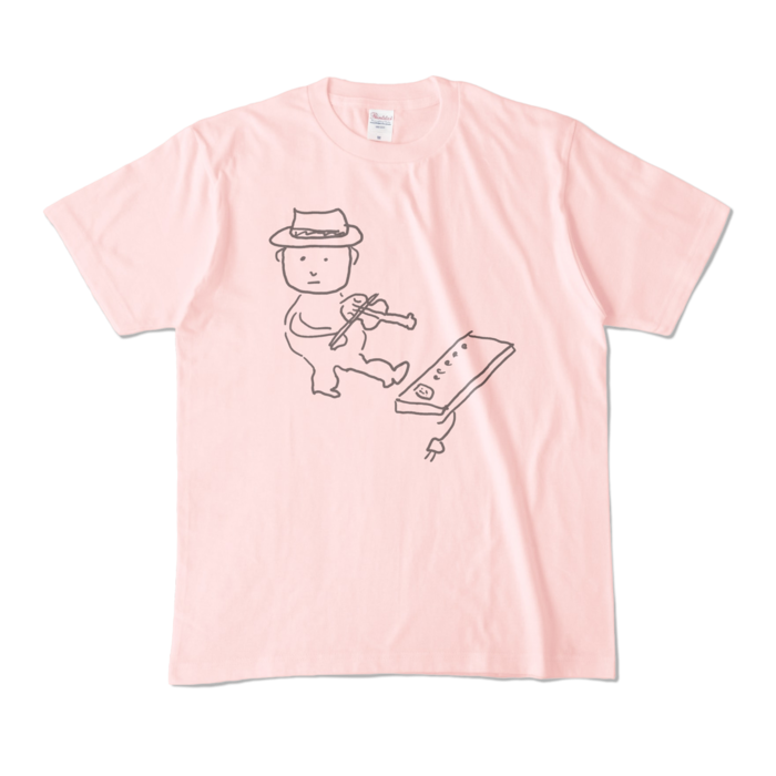 Tシャツ - M - ライトピンク (淡色)-キャラ大