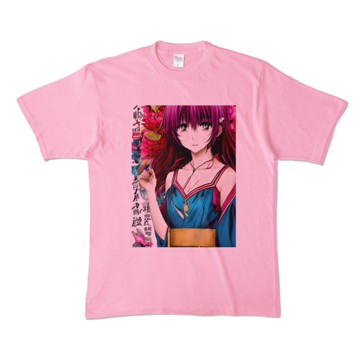 カラーTシャツ - XL - ピーチ (淡色)