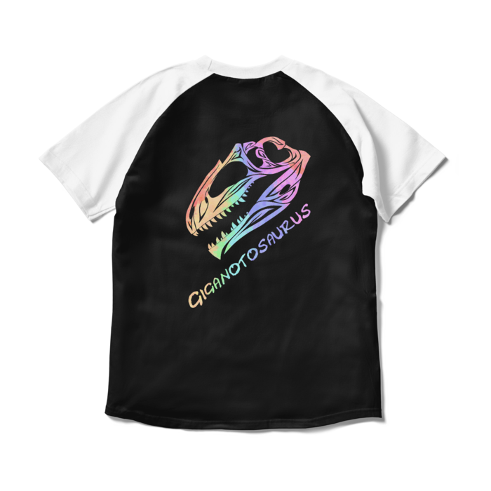 ラグランTシャツ - M - ブラック×ホワイト