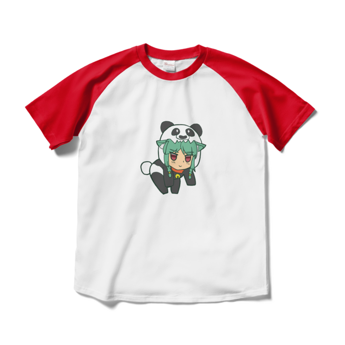 ラグランTシャツ - M - ホワイト×レッド