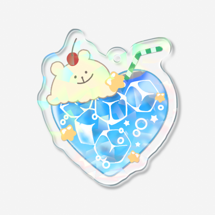 ホログラムアクリルキーホルダー - 50 × 50mm