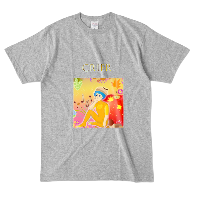 カラーTシャツ - L - 杢グレー (濃色)