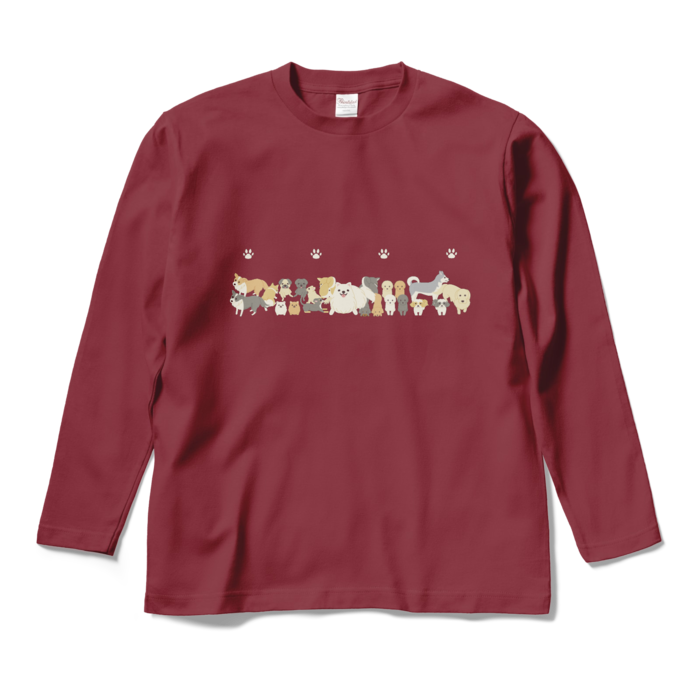 ロングスリーブTシャツ　バーガンディ　M
