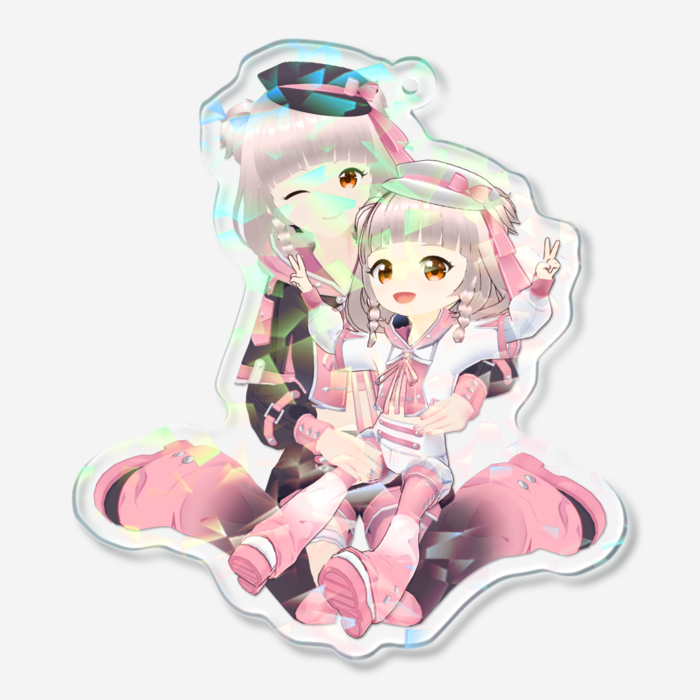 ホログラムアクリルキーホルダー - 70 × 70mm