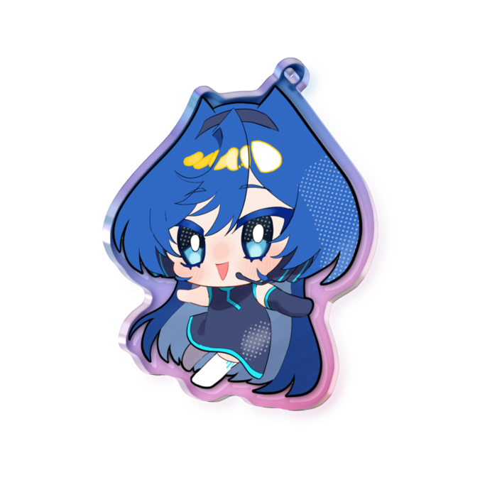 オーロラアクリルキーホルダー - 70 × 70mm