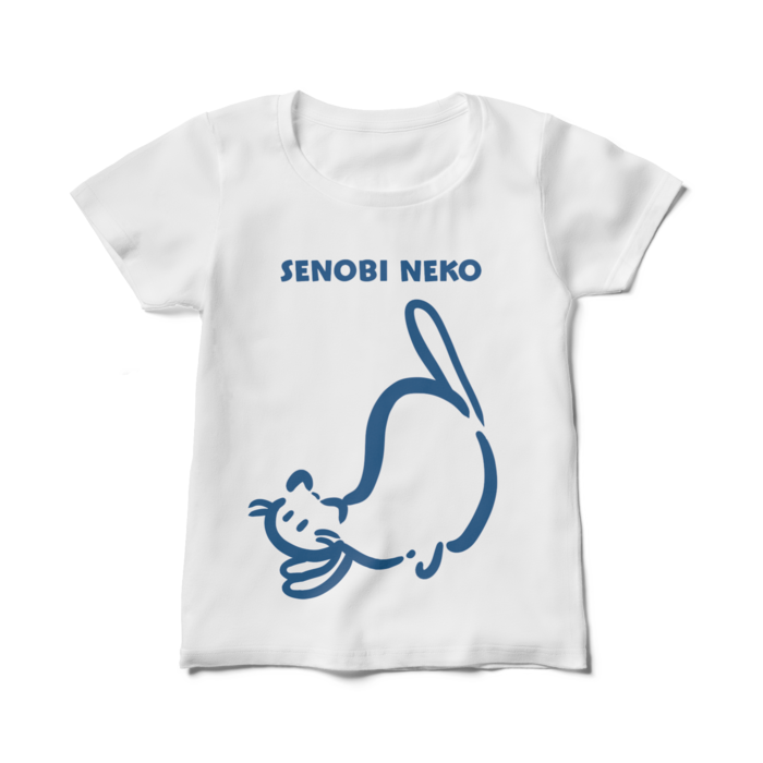 レディース白Tシャツ - M - ブルー