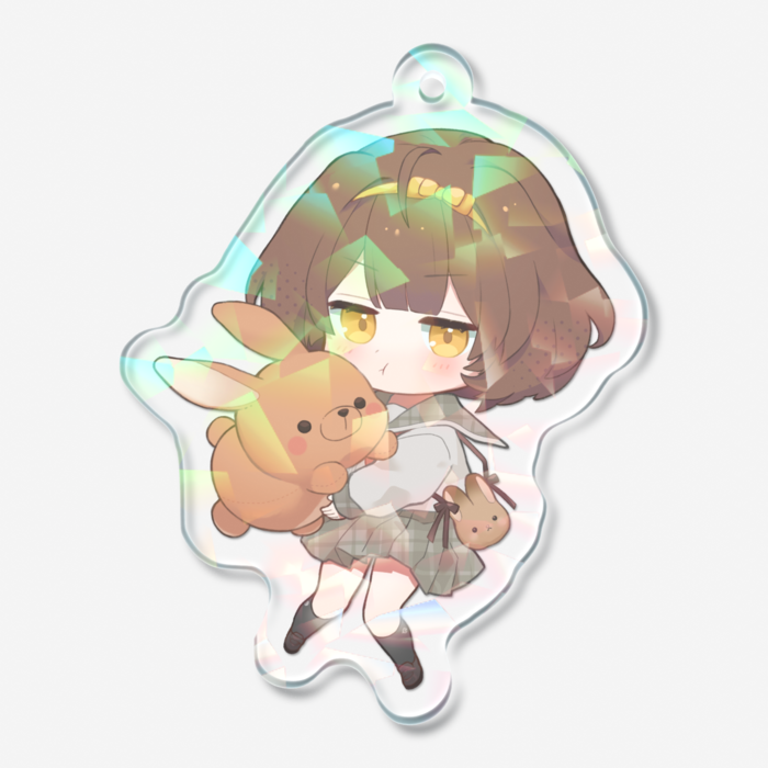ホログラムアクリルキーホルダー - 50 × 50mm