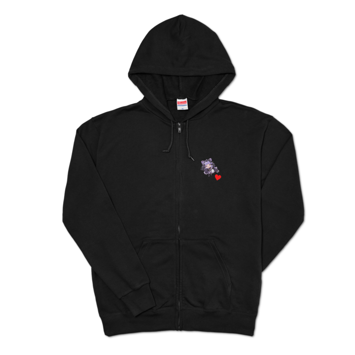 ジップパーカー - XL - ブラック