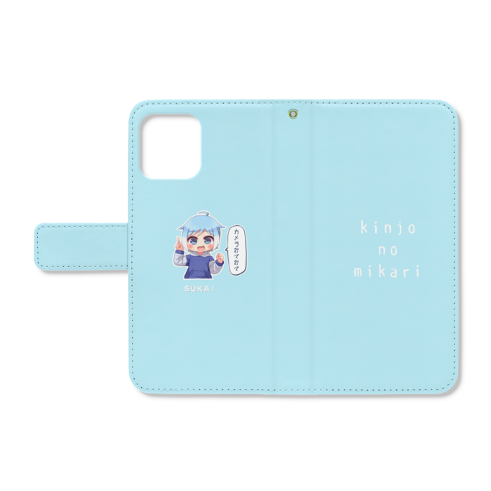 星田青空iPhoneカバー（手帳型） - iPhone12 / 12 Pro - ストラップ穴 あり