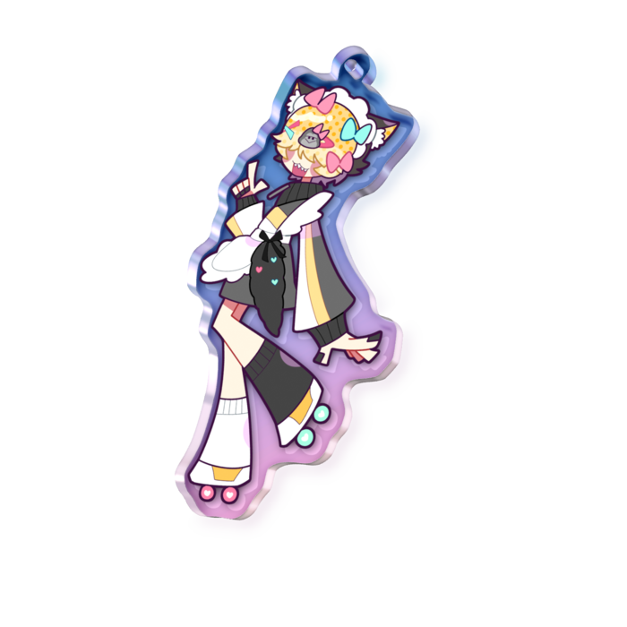 オーロラアクリルキーホルダー - 70 × 70mm