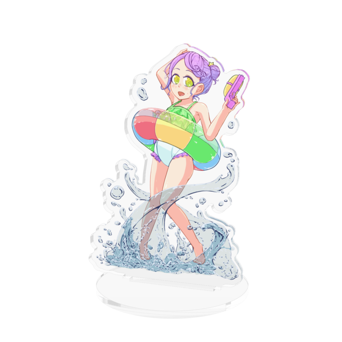 浮き輪アクリルフィギュア - 100x100mm