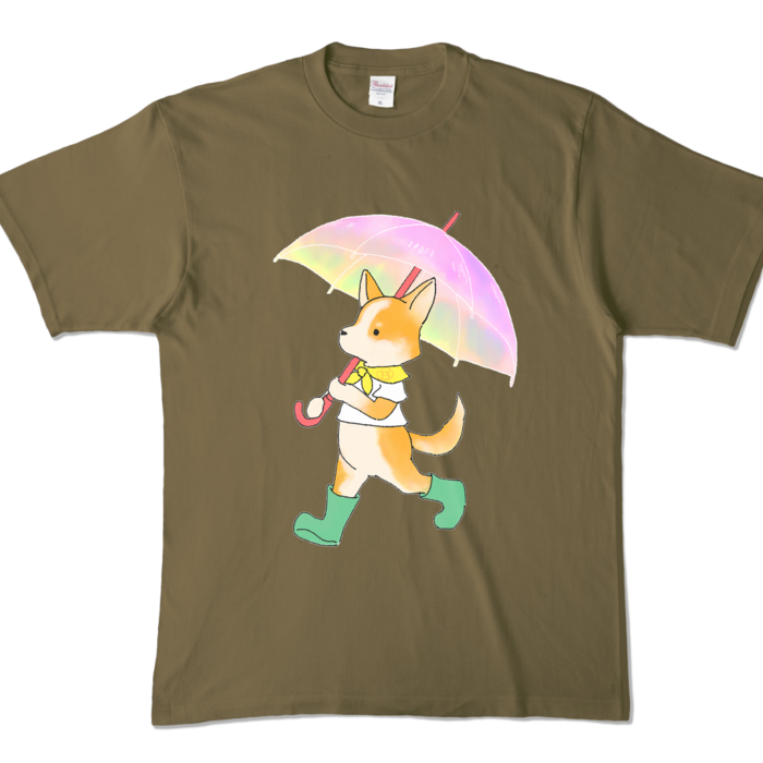 カラーTシャツ - XL - オリーブ (濃色)