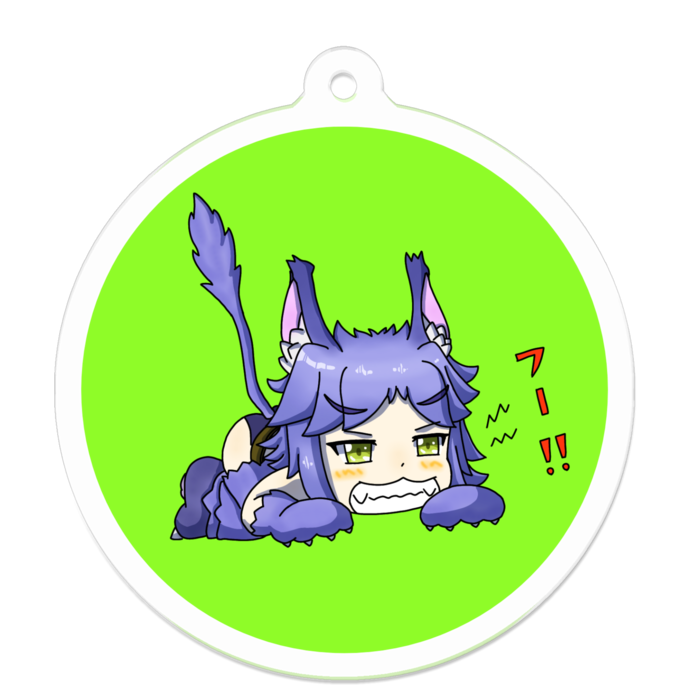 アクリルキーホルダー 円形縁取り- 50 x 50 (mm)