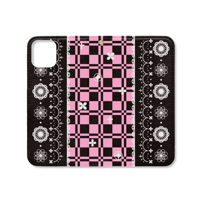 手帳型iPhoneケース(ベルトなし) - iPhone 11 - ストラップ穴 あり
