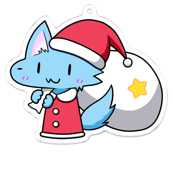 サンタおおかみくん - 70 x 70 (mm)