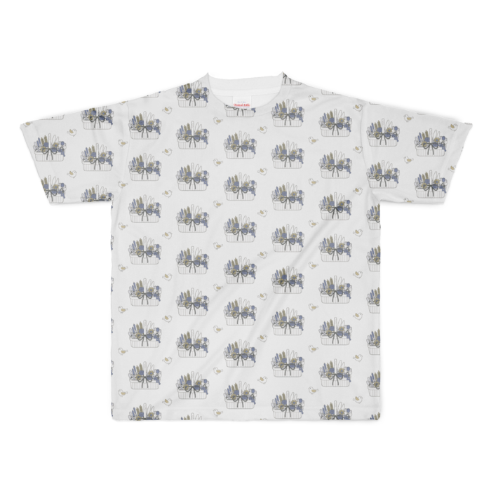 フルグラフィックTシャツB　白色（ホワイト）　XL