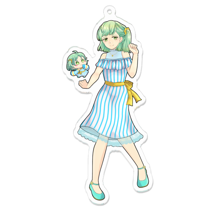 新衣装水色アクリルキーホルダー - 100 x 100 (mm)(2)