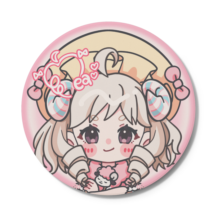 コースター／円形／ピンク／どや