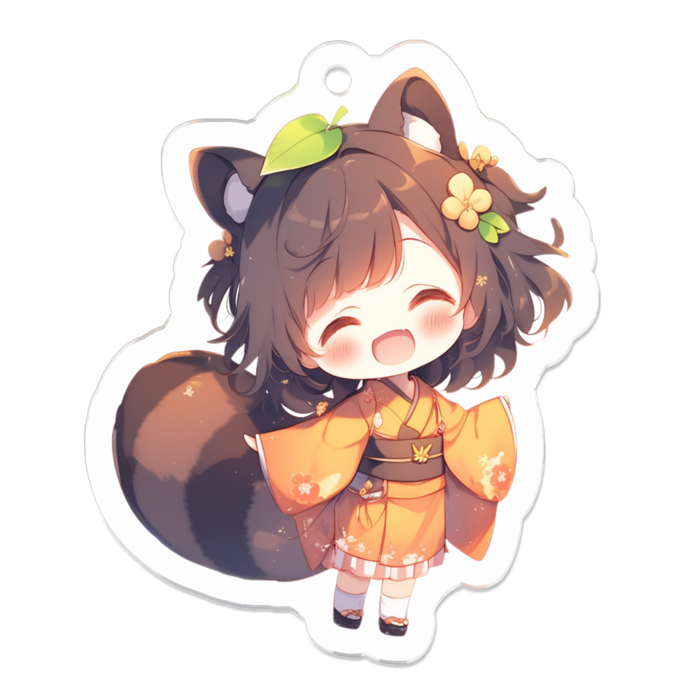 紬　No.2アクリルキーホルダー - 50 x 50 (mm)