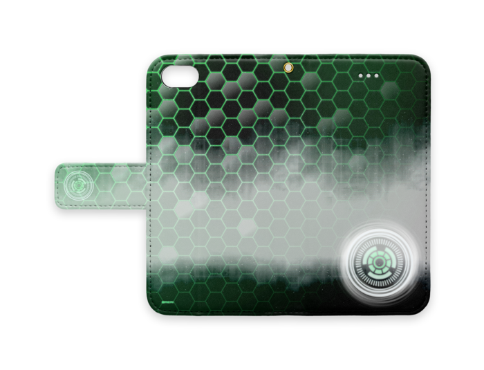 【手帳型iPhone7/8用カバー】CyberModel_green