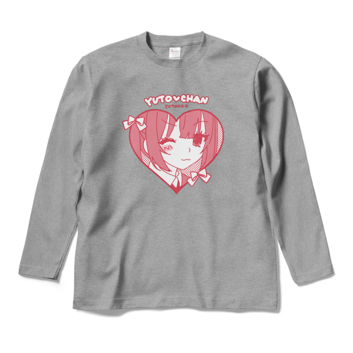 (ゆ)ロングスリーブTシャツ - M - 杢グレー