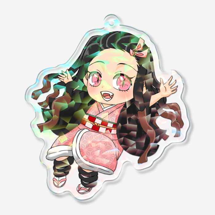 ホログラムアクリルキーホルダー - 70 × 70mm