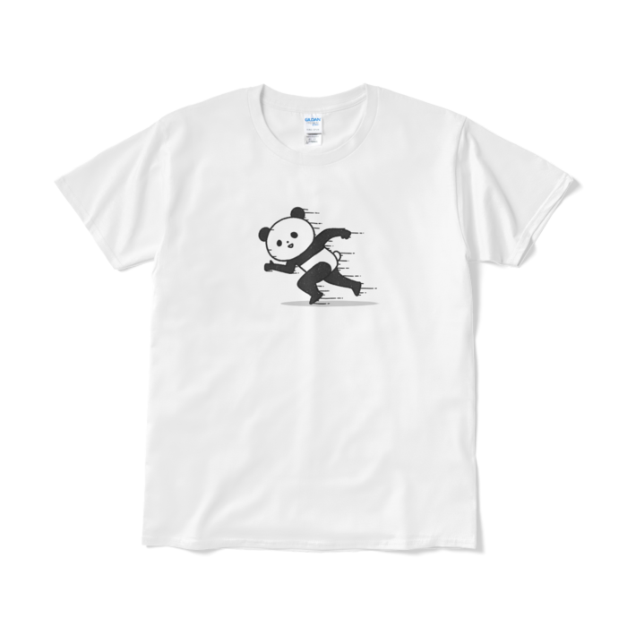 すごい走るAパンダTシャツ - L - ホワイト